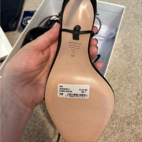 SCHUTZ Black Lace Up Stilettos - Picture 6 of 8